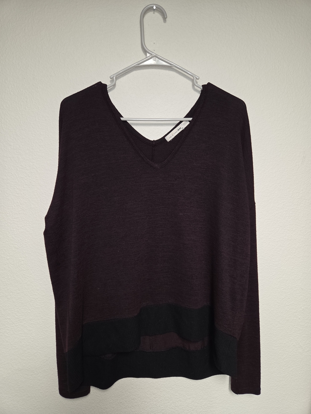 rag & bone Dark Plum Crewneck Top